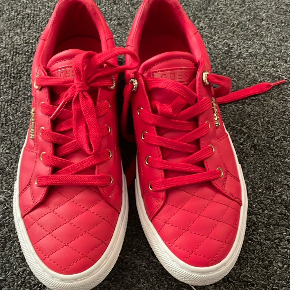 Red sneakers